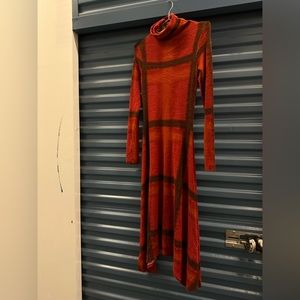 Vintage 90s Plein Sud Jeans Turtleneck Dress. Size 6/38. Made in France.